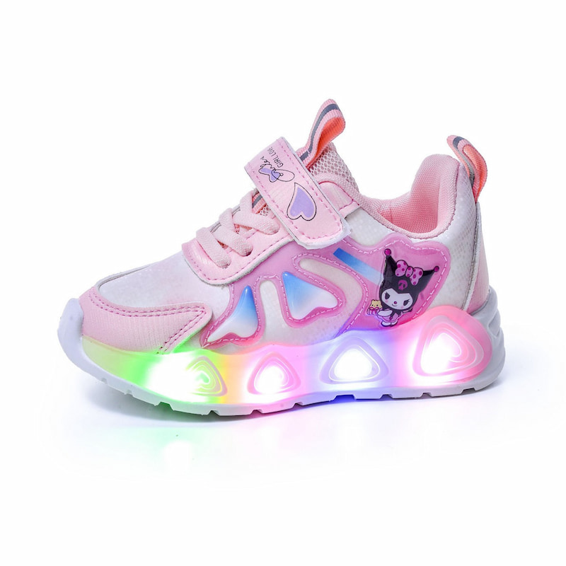Glowing Princess Soft Girl Kids Casual Shoe - Pink
