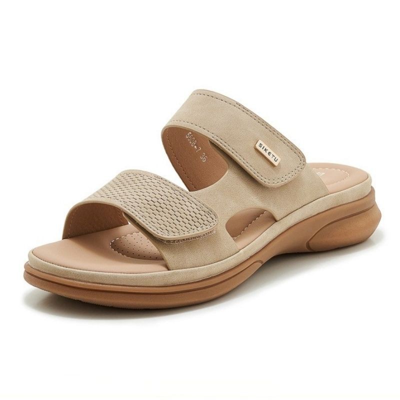 American Style Comfortable Wedge Sandal - Beige