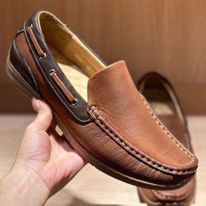 British High-end Trendy Leather Casual Loafer – Brown