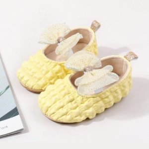 Autumn Trend Newborn Princess Soft Shoe – Yellow