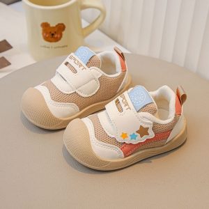 Breathable Non-slip Soft Mesh Kids Casual Shoe – Khaki