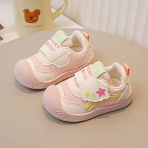 Breathable Non-slip Soft Mesh Kids Casual Shoe – Pink
