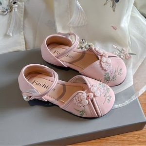 Chinese Style Girl Kids Ethnic Dress Sandal – Pink