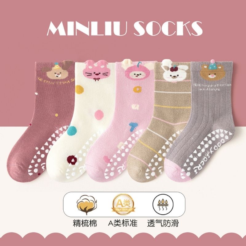 Colorful Cartoon Non-slip 1-3 Years Baby Floor Socks