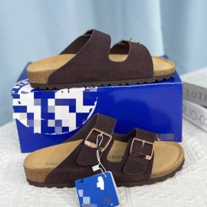 Foreign Trend Suede Leather Strap Sandal – Coffee