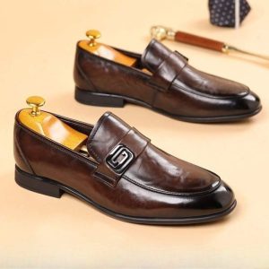 Korean Style Soft Leather Slip-on Formal Shoe – Brown