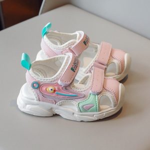 Spring Style Closed-toe Soft Kids Casual Sandal – Pink