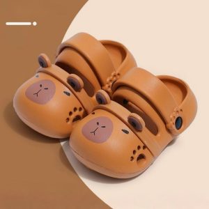 Capybara Non-slip Kids Cartoon Clog Shoe – Brown
