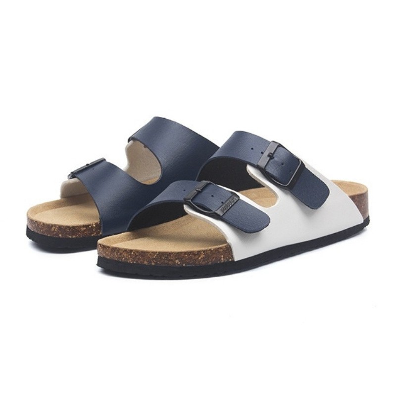 Foreign Trend Soft Bottom Strap Sandal - Blue White
