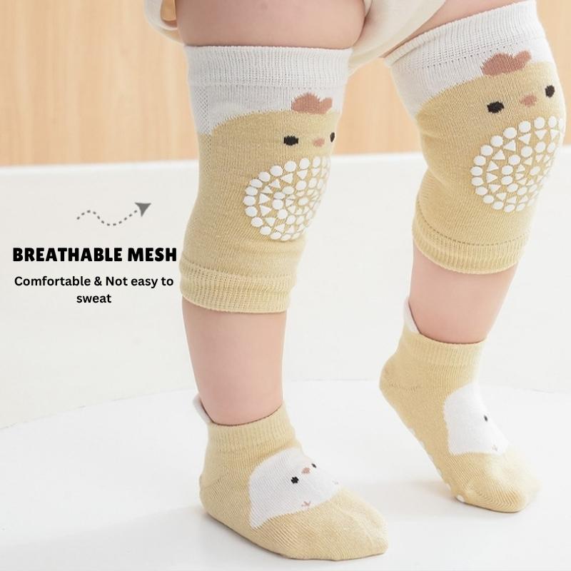 Non-slip Soft 1.5 Year Baby Socks with Knee Pads