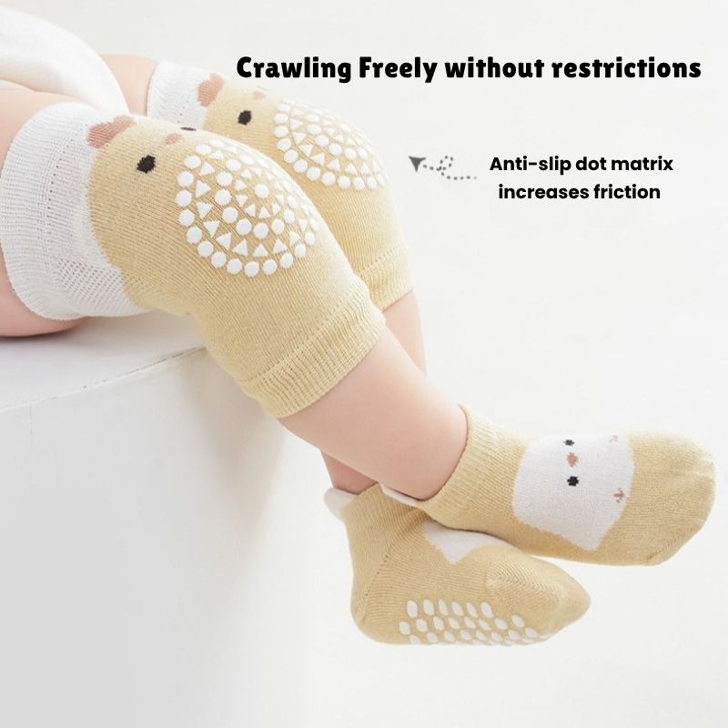 Non-slip Soft 1.5 Year Baby Socks with Knee Pads