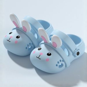 Rabbit Non-slip Soft Kids Cartoon Clog Shoe – Blue