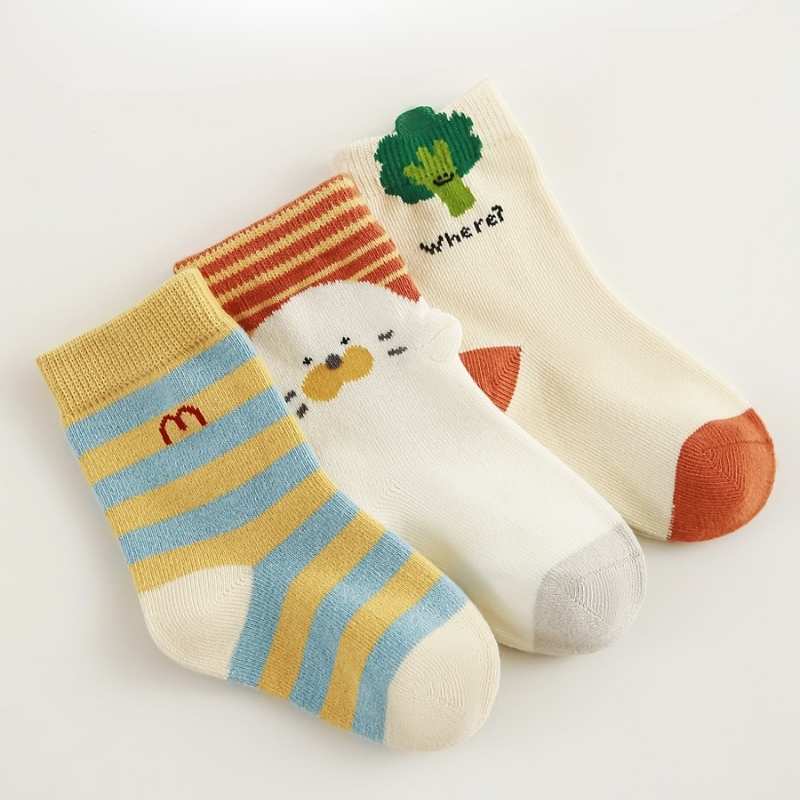 Spring Style Soft Cotton Toddlers Cartoon Socks