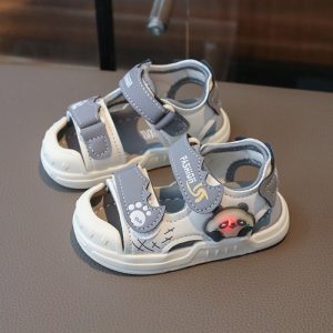 Summer Time Anti-kick Soft Kids Lighting Sandal – Gray
