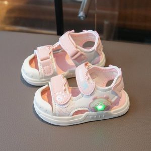 Summer Time Anti-kick Soft Kids Lighting Sandal – Pink