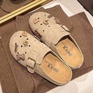 All-Season Comfy Womens Casual Slipper – Khaki
