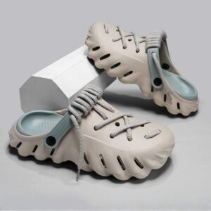 Retro Style Mens Trendy Casual Clog – Gray