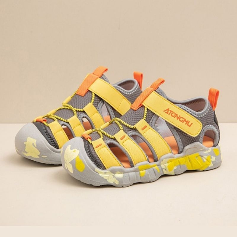 Summer Trend Soft Kids Sports Sandal - Yellow Gray