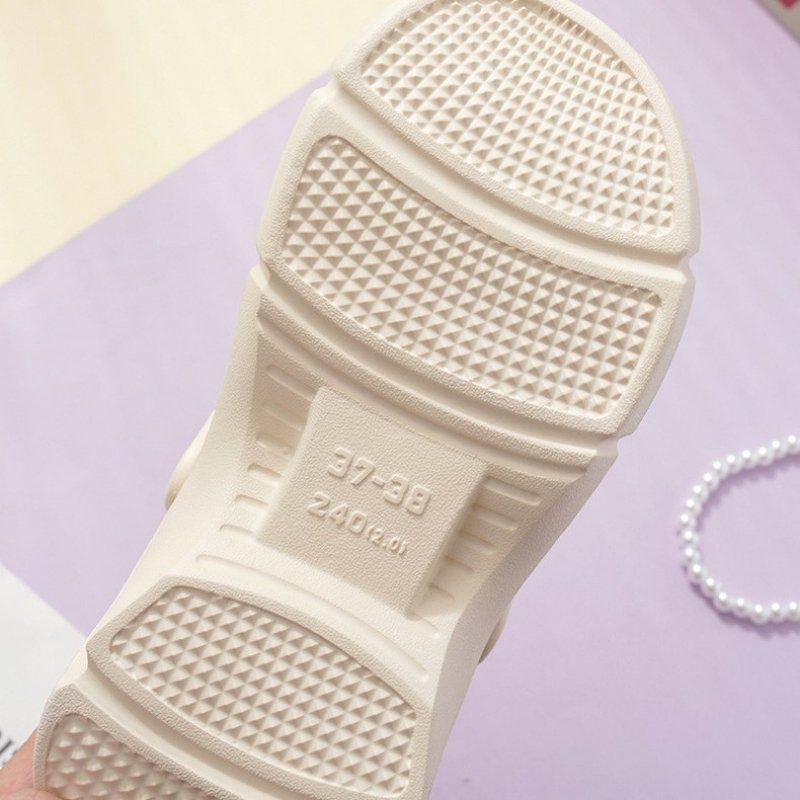 Womens Summer Trend Soft Platform Clog - Beige