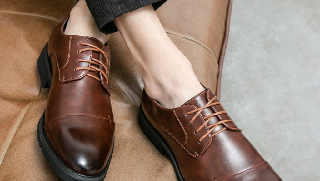 Retro Style Cross Border High-end Formal Shoe - Redish Brown